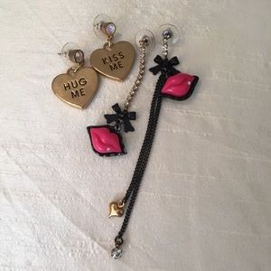 Cute & Fun Betsey Johnson Earrings (Two Pairs)!